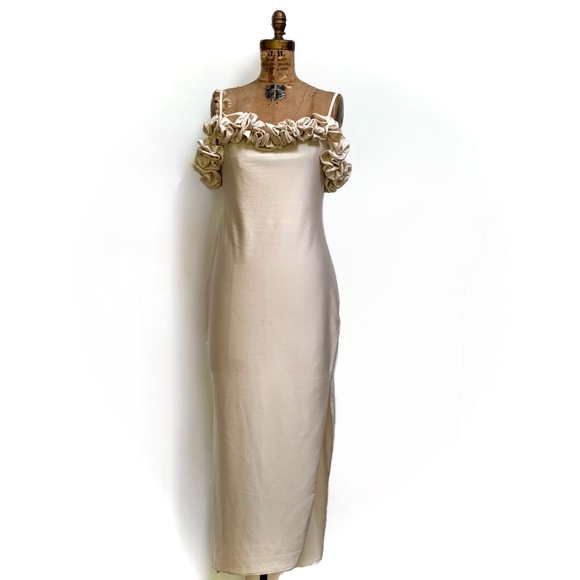 Coperni Macademia Ruffle Off-The-Shoulders Evening GOWN / Dress Sz M NWT - Picture 8 of 10